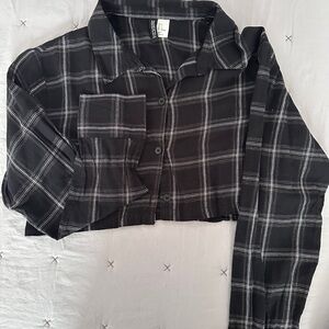 H&M Black and White Checkered Shirt